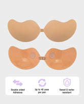 Mango Shaped Breathable Self-Adhesive Invisible Bra (2 Pairs)