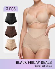 3-Pack V-Waist Tummy-Control Briefs
