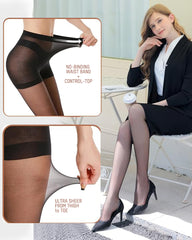 40D Run-Resistant Sheer Tights(5 Pack)