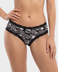 6-Pack Gothic Halloween Lace-Trim Hipster Panties