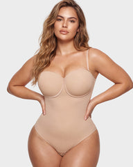 Back Lace-Up Seamless Shapewear Bodysuit