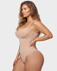 Back Lace-Up Seamless Shapewear Bodysuit