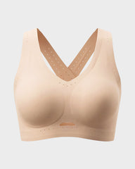 Breathable Cross-Back Wireless Sports Bra