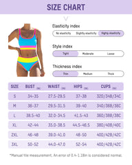 Sporty Colorblock Bikini Set (3-Piece)