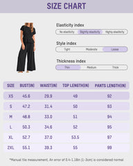 Cotton Smocked Top & Wide-Leg Pants Set with Pockets