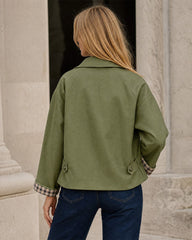 Cropped Water-Repellent Classic Trench Jacket
