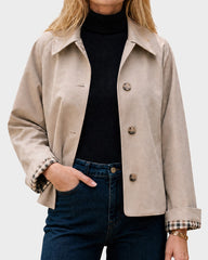 Cropped Water-Repellent Classic Trench Jacket
