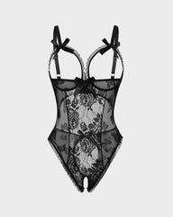 Crotchless Lace Mini Bodysuit