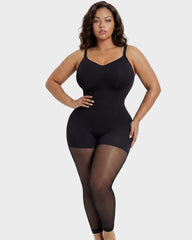 Easyslide™ Deep V Shapewear Bodysuit with Stockings