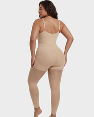 Easyslide™ Deep V Shapewear Bodysuit with Stockings