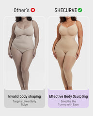 Easyslide™ Deep V Shapewear Bodysuit with Stockings