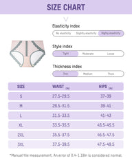 Elegant Antibacterial Mulberry Silk Mid-Waist Lace Panel Panties (3 Pack)