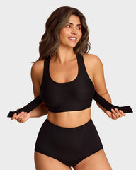 Front Closure Cross-Back Wireless Posture Bra