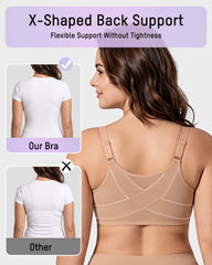 Front Closure Mesh Support Seamless Bra