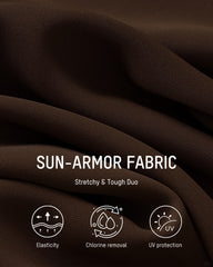 Full Coverage Retro Color Block Swimwear