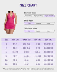 SculptSkin™ BackStage Halter V-Neck Swim Dress