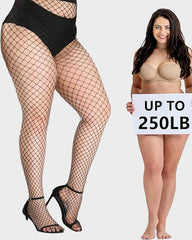 High-Waist Classic Fishnet Pantyhose – 4 Mesh Styles
