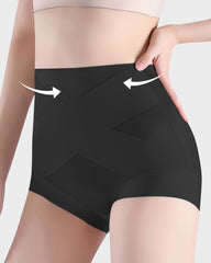 High-Waist Cross Compression Shaping Panties (6 Pack)