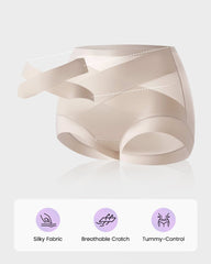 High-Waist Cross Compression Shaping Panties (6 Pack)