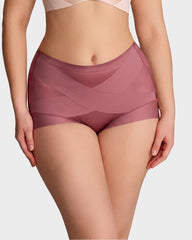 High-Waist Cross Compression Shaping Panties (6 Pack)