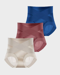 High-Waist Cross Compression Shaping Panties Multipack