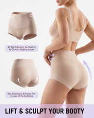 High-Waisted Double-Layer Tummy-Control Briefs