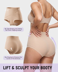 High-Waisted X-Band Seamless Shaping Briefs(6 pack)