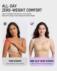 Invisible Seamless Minimizer Bra with Lift & Support