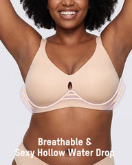 Invisible Jelly Lift Bra with Breathable Water Drop Hollow
