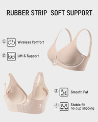 Invisible Jelly Lift Bra with Breathable Water Drop Hollow