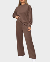 Knitted Lounge Two-Piece Set for Fall Winter