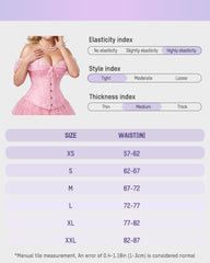 Lace Off-Shoulder Jacquard Front-Hook Corset