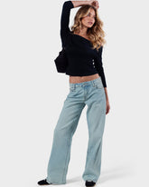 Low-Rise Baggy Jeans in Light Blue Wash