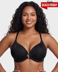 Magnetic Front-Closure Lace Cross-Back Bra
