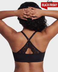 Magnetic Front-Closure Lace Cross-Back Bra