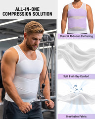 Men's Chest-Smoothing Tummy Control Compression Tank