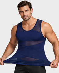 Men's Chest-Smoothing Tummy Control Compression Tank