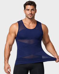 Men's Chest-Smoothing Tummy Control Compression Tank