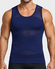 Men's Chest-Smoothing Tummy Control Compression Tank