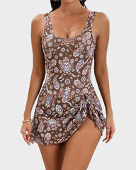 One Piece Tummy Control Tie Knot Swimsuits