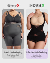 Open Bust Cross Compression Body Shaper