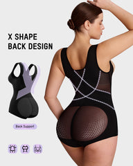 Open Bust Cross Compression Body Shaper