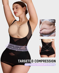 Open Bust Cross Compression Body Shaper