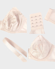 Plus-Size Pearl Shimmer Lace Minimizer Bra