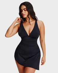 SculptSkin™ FlowFlair Side Tie Swim Dress