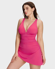 SculptSkin™ FlowFlair Side Tie Swim Dress
