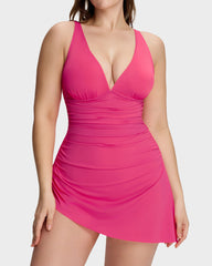 SculptSkin™ FlowFlair Side Tie Swim Dress