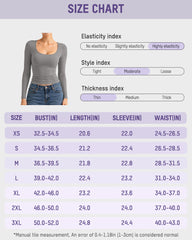 Scoop-Neck Long-Sleeve Slim-Fit Top