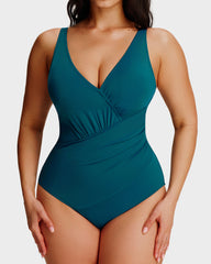 SculptSkin™ SmoothCore V-Neck One-Piece Swimsuit