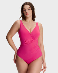 SculptSkin™ SmoothCore V-Neck One-Piece Swimsuit